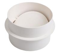 PVC Pipe Non-Return Valve for Kitchen Bathroom Ventilation Ducting White | This plastic non-return valve stops backflow and keeps unwanted smells from returning to your kitchen or bathroom.