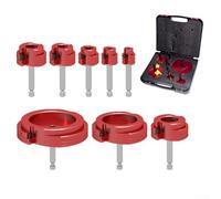 PVC Pipe Reamer Kit 8PCS, 1/2-4 Inch Aluminum Fitting Saver Tool with Square Carbide Insert, 1/4 Hex Drill Bit Set for PVC CPVC ABS Pipe Removal