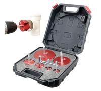 PVC Pipe Reamer Set, Stainless Steel Cutting Tools for Sanitary Installations, Six Piece PVC Pipe Cutter Drill Set - For Hexagonal Drive Industrial Irrigation Exhaust Gas Cleaning Repair