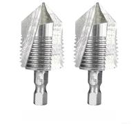 PVC Pipe Tapping For Tool 2pcs for Electric Drill Use with 20mm 25mm Pipes High Carbon Steel Dual Size Dies (2pcs 4 points)