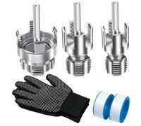 PVC Pipe Threader, Internal & External Pipe Threading Tool, 1/2" 3/4" 1" Carbon Steel & Aluminum Set for Plastic PPR Pipes Threading Tool Plastic Threader