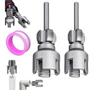 PVC Pipe Threader Kit - Electric Pipe Threader - External Cutter 1/2 & 3/4 Dies for Wood Hose Electric Drill Metal Craft Home Repair Garden Hose
