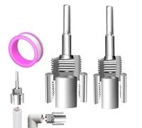 PVC Pipe Threader Kit - Electric Pipe Threader - External Internal Cutter 1/2 & 3/4 Dies,for Home Repair Water Tube Hose Wood Electric Drill Metal Craft