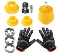 PVC Pipe Threader Kit for Electric Drill, PVC Thread Maker Tool with Gloves Pipe Threader Plumbing Tool Plastic Pipe Tap Die Set with 3 Dies 1/2" 3/4" 1"