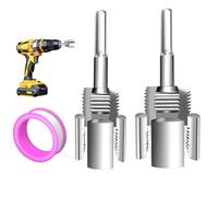 PVC Pipe Threader,PVC Thread Maker Tool - External Internal Cutting Device 1/2 & 3/4 Dies,for Wood Hose Electric Drill Metal Craft Home Repair Garden Hose