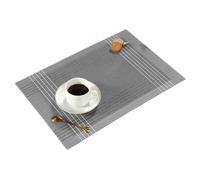 PVC Placemats, Durable Washable and Wipeable Table Mats for Hotel Banquet, Party, and Home Decoration,C-Silver Grey,4Pcs - 30x45cm