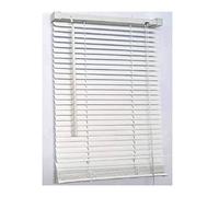 PVC Plain windows shutters for privacy home offices Blinds - Strong Trimmable Easy fit child safe window curtains - White colour - Width 135cm x Drop 213cm