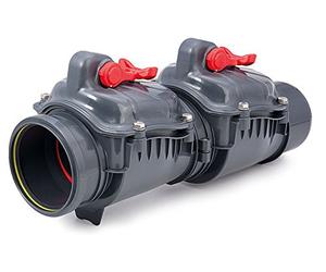 PVC Plastic Check Sewage Drain Non-Return Double Flap Valve Backwater Prevented 110mm