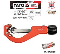 PVC Plastic Copper Al PIPE CUTTER Quick Adjustment 14-63mm (1/2"-5/2") YATO