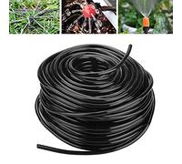 PVC Plastic Garden Irrigation Pipe Rain System Drip Connecting Hose Black Available in 3 Lengths(50m)