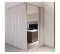 PVC Plastic Sliding Folding Door, L-Shaped Right-Angle Design for Commercial & Closet Use, Ceiling to Floor Mount System