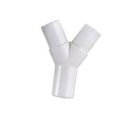 PVC Plastic Y Type tee Y tee Fork Water Pipe tee drip Box tee Joint 16mm / 20mm 1Pcs(20mm)