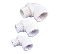 PVC Plumbing Fittings, White PVC 90 Degree F/M Thread Elbow Connector 1/2"-1" for Garden Irrigation Aquarium DIY(1 Inch)