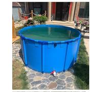PVC Pond Tank, Outdoor Above Ground Pool Set - Round Heavy Duty Frame for Kids & Adults Swimming, Backyard Bathing Fun