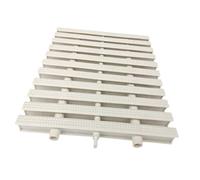 PVC Pool Drain Grate - 6pcs Durable Plastic Overflow Grating for Bathrooms & Outdoor Channels, 30x100CM, Splicable Drainage Mat for Efficient Water Flow and Drainage Solu