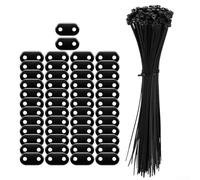 PVC Privacy Screen Clips, Garden Fence Fixings for Balcony Railing Attachments, Weatherproof Reed Mat Fasteners, Outdoor Screening Retainers, UV Resistant Clip Set, Black Plastic(50PCS)