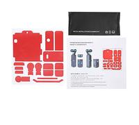 PVC Protective Skin Sticker for 2 Camera, Colorful Scratch Proof Film, Bubble - Free Application - Long - Term Body Protection, Personalized Cool Patterns for Handheld Cam (9-brushed red)