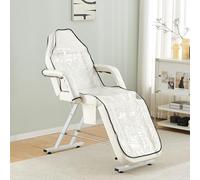 PVC Protective Waterproof Cover for Beauty Bed 184×59cm Premium Plastic Clear Massage Table Cover for Spa, Salon (BLACK)