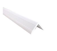 PVC Quadrant Trim, Corner Edging Strip,118.1-393.7" Stair Nosing Self Adhesive Edge Protector Non Slip Nose Molding Anti(White,2.5x2.5CM196.8")