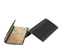 PVC Quadrant Trim,Corner Edging Strip,9.8-32.8FT Stair Edge,Rubber Nosing, Non-Slip Self Adhesive Protector Suitable(All Black,118in/9.8ft)