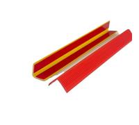 PVC Quadrant Trim,Corner Edging Strip,9.8-49.2FT Rubber Stair Nosing - Anti-Slip Adhesive, Made Of Wear-Resistant, Waterproof(Red,15pieces/49.2ft)