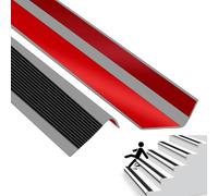 PVC Quadrant Trim, Corner Edging Strip,Stair Edge Protector, Black Nose Molding Self Adhesive, Vinyl Rubber Treads, Non-Slip Tread(Black,8pcs/315")
