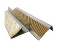 PVC Quadrant Trim, Corner Edging Strip,Stair Edge Protector, Black Nose Molding Self Adhesive, Vinyl Rubber Treads, Non-Slip Tread(Brown,8pcs/315")