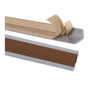 PVC Quadrant Trim, Corner Edging Strip,Stair Edge Protector, Black Nose Molding Self Adhesive, Vinyl Rubber Treads, Non-Slip Tread(Coffee,2pcs/78.7")