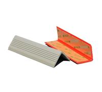 PVC Quadrant Trim,Corner Edging Strip,Step Edge Rubber Strips, Anti-Slip Stair Nosing Vinyl, Floor Transition Self-Adhesive(Grey,2.5x2.5cm393.7IN)