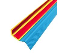 PVC Quadrant Trim,Corner Edging Strip,Vinyl Anti Slip Stair Strips, 32.8FT Self Adhesive Edge Protector, Anti-Slip Rubber Molding(Blue 1,3.5x3.5cm10ft/118in)