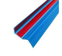 PVC Quadrant Trim,Corner Edging Strip,Vinyl Anti Slip Stair Strips, 32.8FT Self Adhesive Edge Protector, Anti-Slip Rubber Molding(Blue 2,3.5x3.5cm10ft/118in)
