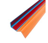 PVC Quadrant Trim,Corner Edging Strip,Vinyl Anti Slip Stair Strips, 32.8FT Self Adhesive Edge Protector, Anti-Slip Rubber Molding(Orange,3.5x3.5cm10ft/118in)