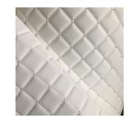 PVC Quilted Faux Leather Vinyl Foam Backed- Automotive, Headliner, Furniture Upholstery, DIY Projects, Home Decor Cushion Linen Wadding Fabric Canvas Back (1 Yard)(White,1.6x1m)