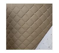 PVC Quilted Faux Leather Vinyl Foam Backed- Automotive, Headliner, Furniture Upholstery, DIY Projects, Home Decor Cushion Linen Wadding Fabric Canvas Back (1 Yard)(Beige,1.6x10m)