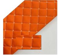 PVC Quilted Faux Leather Vinyl Foam Backed- Automotive, Headliner, Furniture Upholstery, DIY Projects, Home Decor Cushion Linen Wadding Fabric Canvas(Orange,1.6x1m)