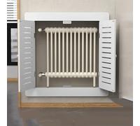 PVC Radiator Cover with Vent Slats Easy Installation Storage Shelf for Living Room and Bedroom Stylish Home Decor Solution