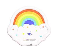 PVC Rainbow Water Spray Mat, Splash Game Pad, Sprinkler Water Play Mat 175x163cm/68.9x64.17 Inches Easy Setup & Folding Design/Interactive & Sensory Fun For Camping Sites Lawns