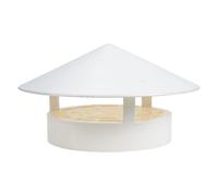 PVC Rainproof Vent Cap Hood for 110-160mm Roof Pipes | One-piece Slant Umbrella Shape, Tool-free Fit, Protects Openings in Bad Weather for Home Maintenance