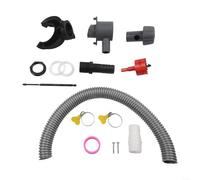 PVC Rainwater Collection System, Flexible Downspout Diverter Kit, With 50/100cm Hose And Crown Drill Bit, For Garden Roof Drainage 85-90㎡ Grey(50cm)