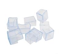 PVC Rectangle Chair Leg 12 Pack for Furniture Protection, Noise Reduction and Floor Guard for Chairs and Tables (30x40mm)