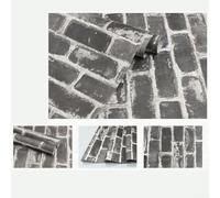 PVC Red Brick Wall Sticker 10M Finish PVC Red Brick Wall Sticker(gray brick)