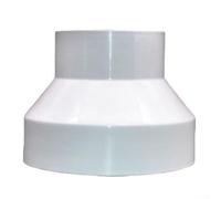 PVC Reducer Connector for Air Ducts 100200mm, Round Ventilation Pipe Adapter Designed for Reliable Airflow and Assembly (150 to 100)