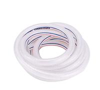 PVC Reinforced Braided Hose Clear Flexible Tubing High Pressure Durable Lightweight Non for Garden Irrigation Industrial Agricultural Fish Farming Transparent 8mm 12mm 300cm 800cm (8m / 26.2ft)