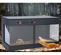PVC Reptile Terrarium Enclosure for Ball Python Snake Gecko Bearded Dragon, 33 Gallon PVC Reptile Lounge Habitat with Glass Sliding Door and Intelligent Thermostat