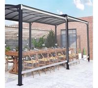PVC Roll Up Shade Blinds - Waterproof Outdoor Side Panels for Windows and Doors, Rainproof Partition Curtains