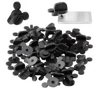 PVC Rubber Mouse Ears Replacement Pin Backs(50 Pcs) -Compatible with Mickey Mouse, Disney & Novelty Collectible pins - Keep Your Favorite pins Safely Secured to Your Clothes - Keepers, Pinback