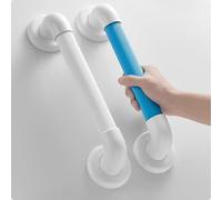 PVC Safety Grab Rail for Bathroom - Waterproof Mobility Aid for Elderly & Disabled - 30cm Fluted Design Secure il for Fall Prevention (Blue)
