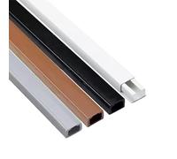PVC Self-Adhesive Cable Trunking Conduit for Electric Wires - Easy Peel & Stick Wire Channel, Wall Mount Cable Management Tube for Home, Office (Brown, 12×7mm)