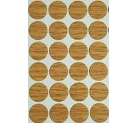 PVC Self Adhesive Stickers for Screw hole Covers Caps. Nail and Cam Covers (15mm, Oak (Dark), 5)