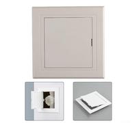 PVC Service Port for Sewer Pipe Inspection Cover | for Durable ABS Plastic Access Panel with Integrated Grille | White Maintenance Opening for Plumbing,(250 * 250)